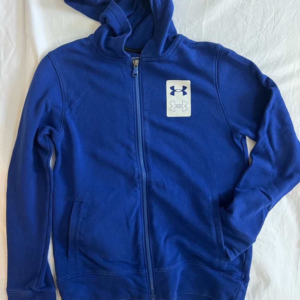 Under Armour Kids Royal Blue Zip-Up Hoodie